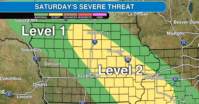 Severe storms and flooding expected in Iowa Saturday