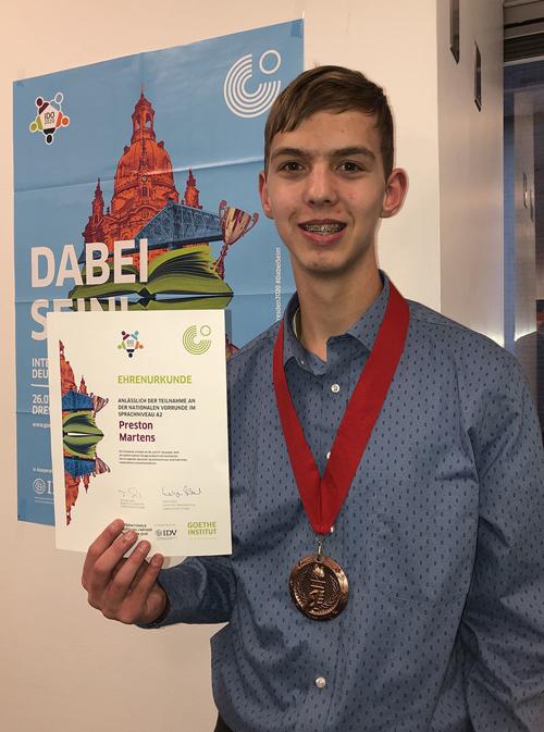 BHS student places in US Finals for the International German Olympics