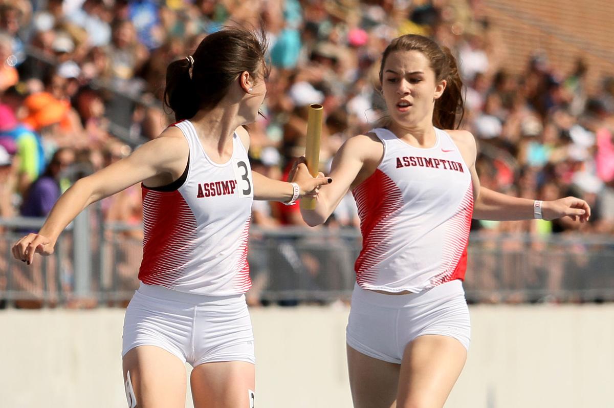 Assumption girls track team enjoys record run to 4peat at state High
