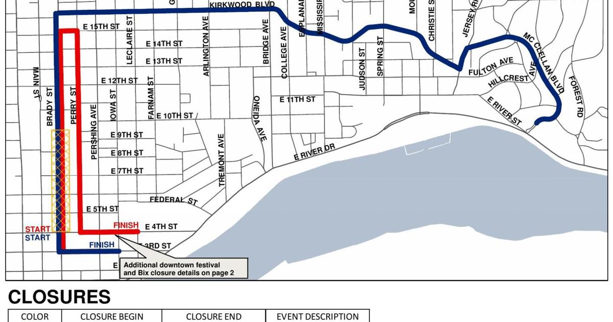 Bix event road closures begin Thursday
