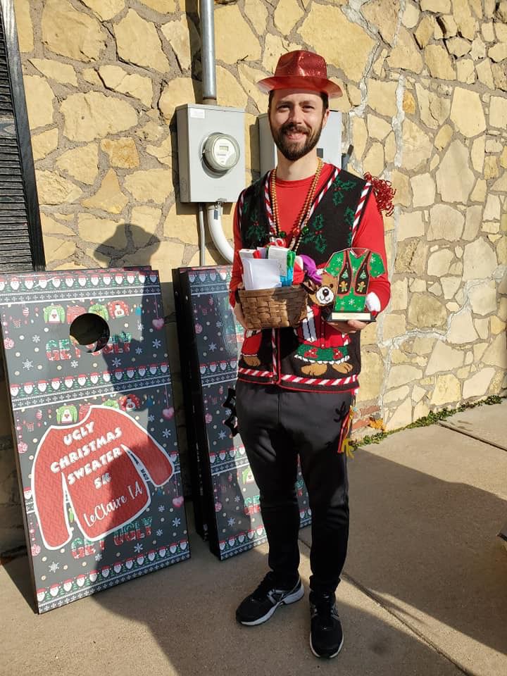 Ugly Christmas Sweater 5k Leclaire Ia 2022 Leclaire Runners Don Ugliest Christmas Sweaters | Bettendorf | Qctimes.com