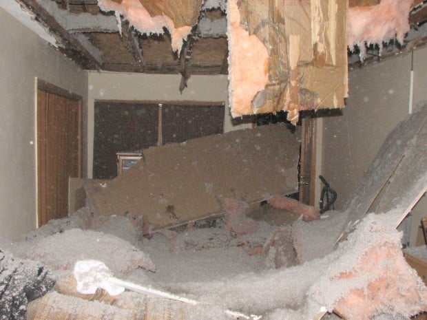 Heavy Rain Causes Ceiling To Crash In On Family Local News Heavy Rain Causes Ceiling To Crash In