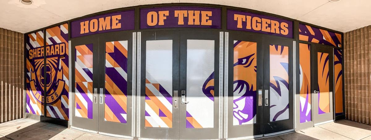 Sherrard High School front doors