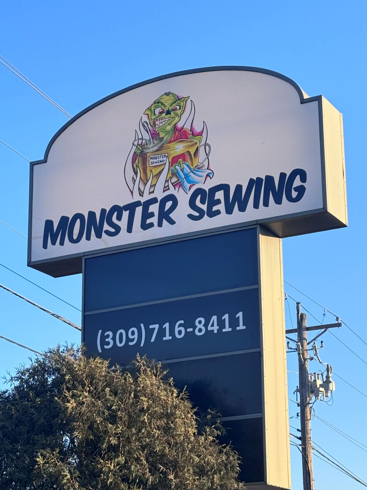Monster Sewing pole sign.jpg