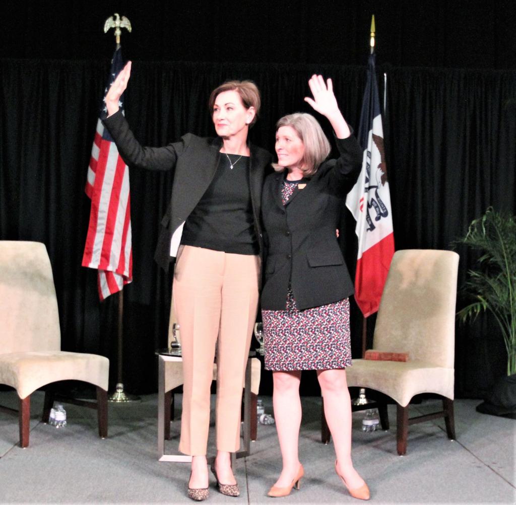 Iowa Gov Reynolds U S Ernst Talk About Motivations At Gop Reception Local News Qctimes Com