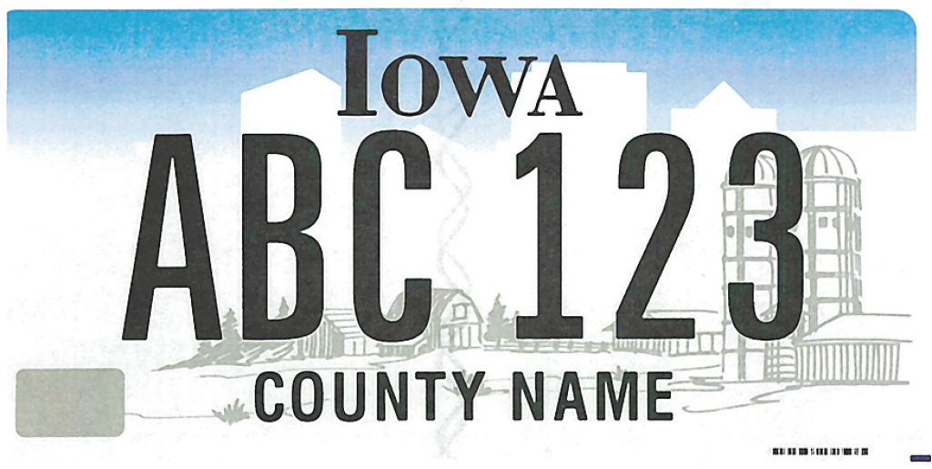 Iowa changes the sequence on license plates