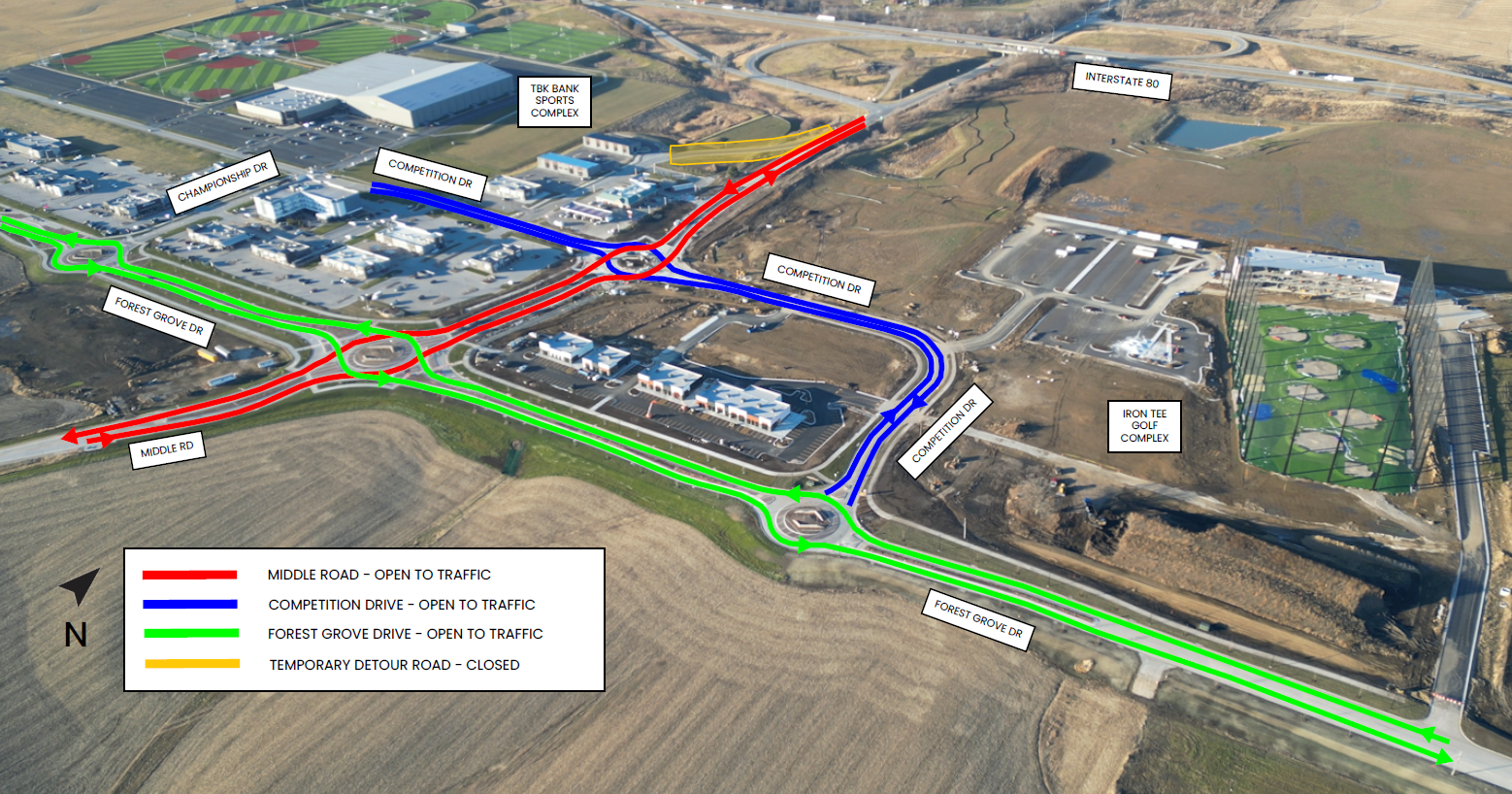 Middle Road and Forest Grove Drive intersection open in Bettendorf - Vimarsana News
