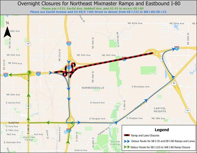 Ramp closures at the Northeast Mixmaster and eastbound I-80 closure begin Nov. 1