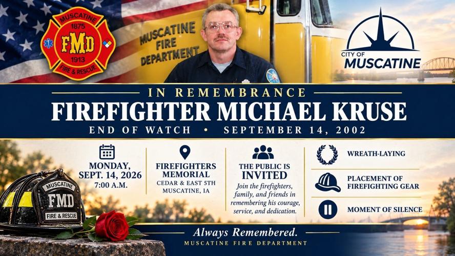 Muscatine Fire to remember Mike Kruse Sept. 14