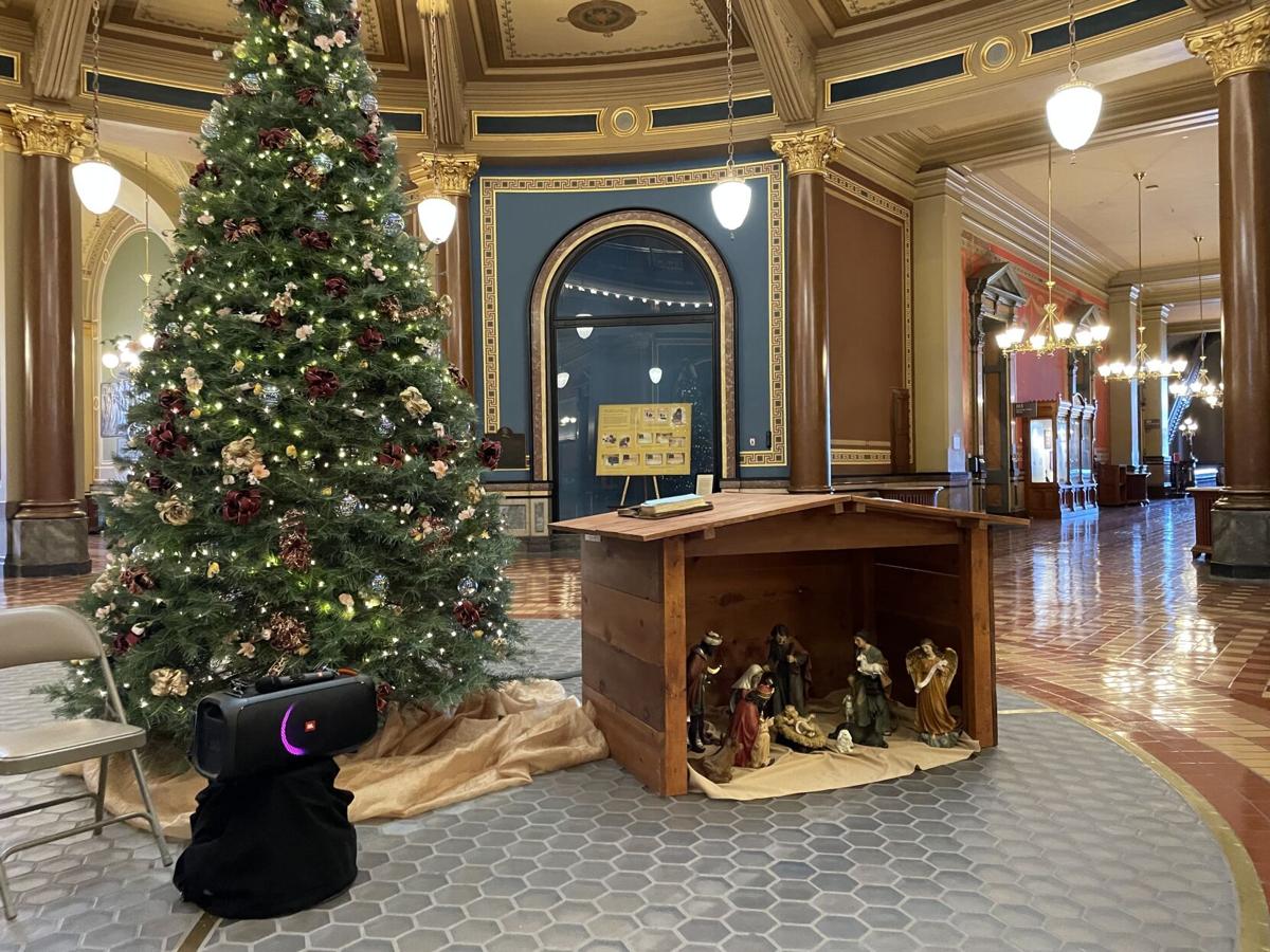 Satanic statue erected in Illinois State Capitol with other