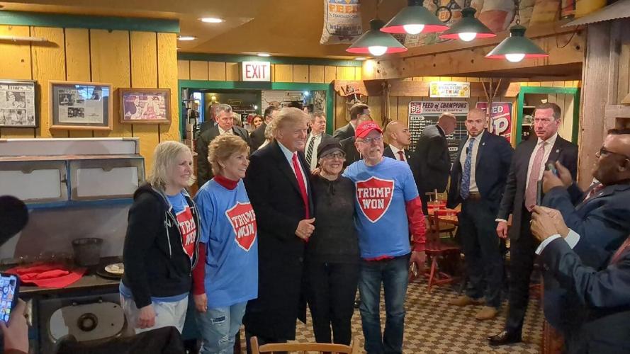 Trump stops at Iowa Machine Shed