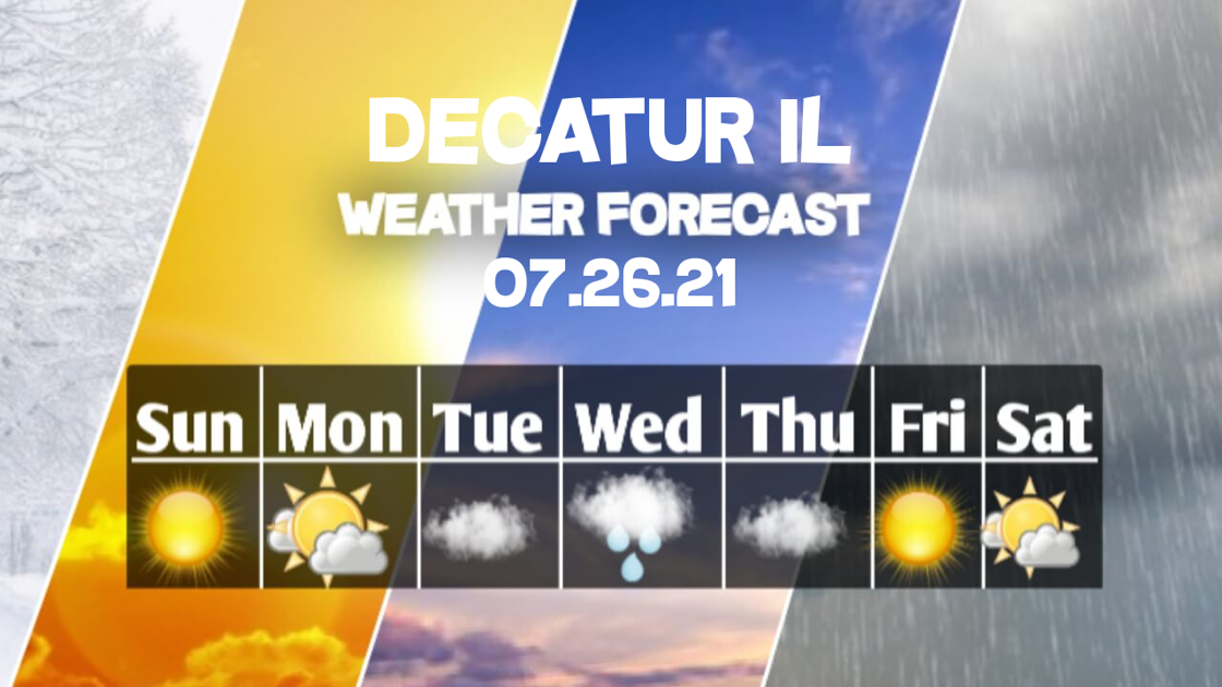 Watch now Decatur's 5day weather forecast for Monday State and