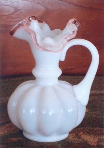 Vintage Large Hobnail Milk Glass Pitcher