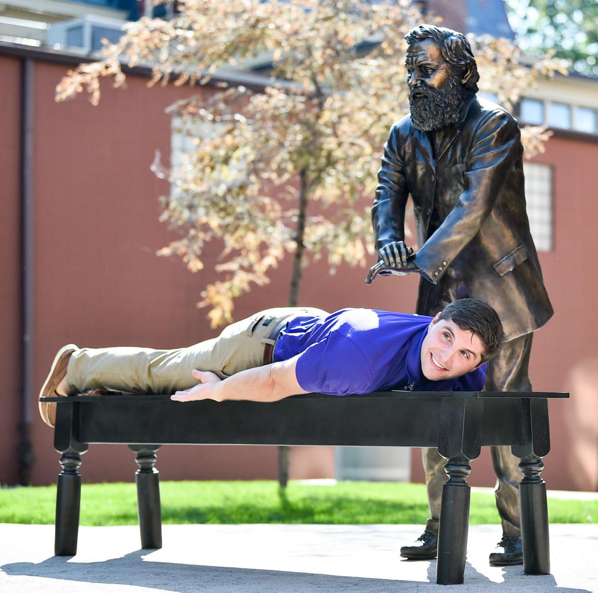 Palmer College of Chiropractic honors its founder D.D. Palmer, with a