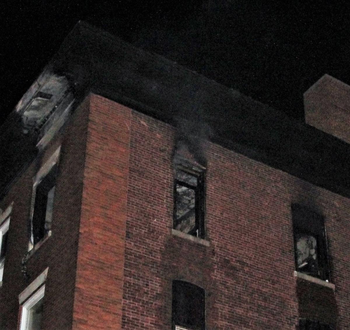 Davenport firefighters investigate fire at Schricker apartment building