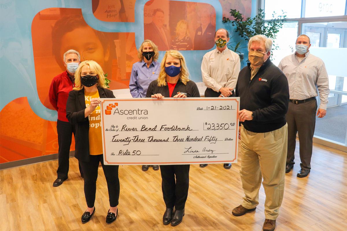 Ascentra donates to River Bend Foodbank