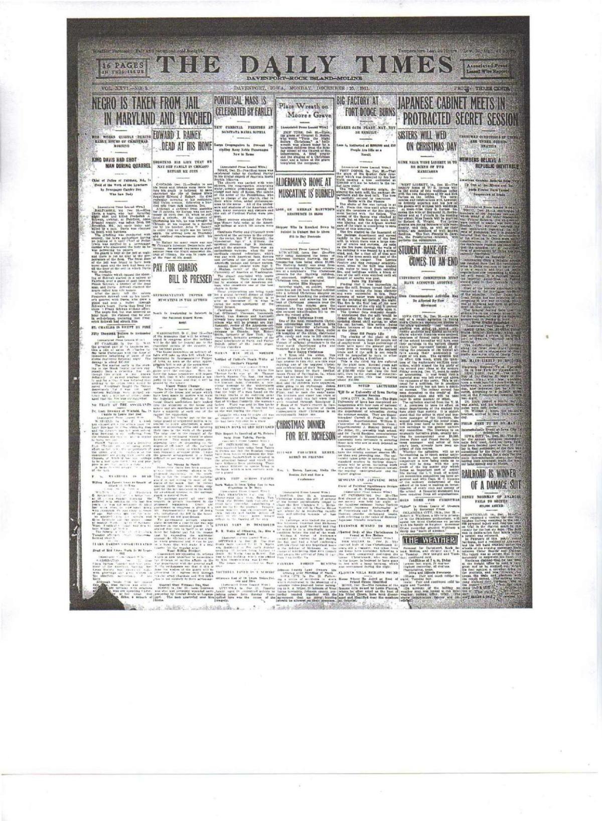 Dec 25 1911 Qctimes Com Dec 25 1911 Qctimes Com