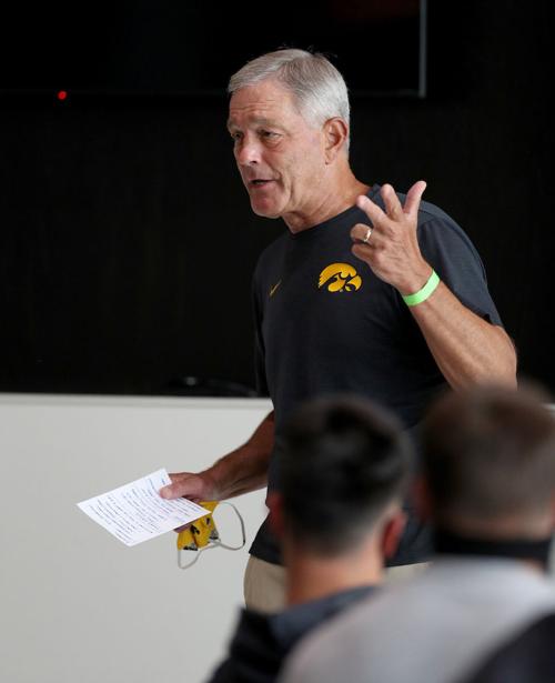 IOWA FOOTBALL TEAM MEETING