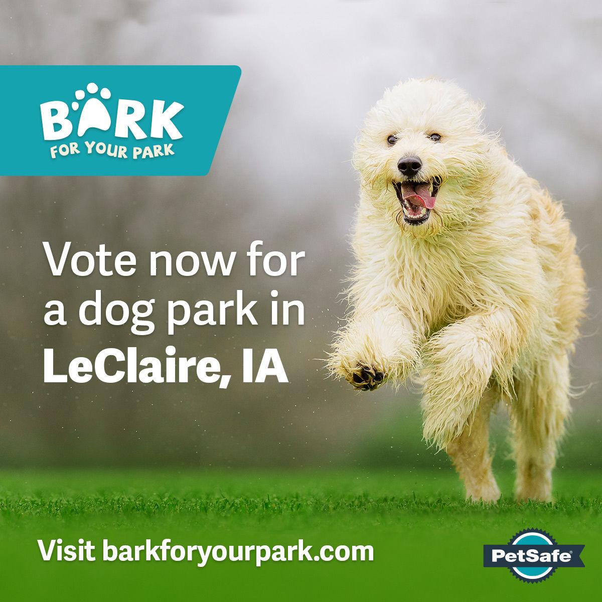 LeClaire selected for a chance to win dog park grant
