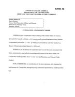 United States of America, Department of the Treasury, Office of the Comptroller of the Currency, in the matter of Larry Henson, former chief executive officer and director, First Illinois National Bank, Savanna,.pdf