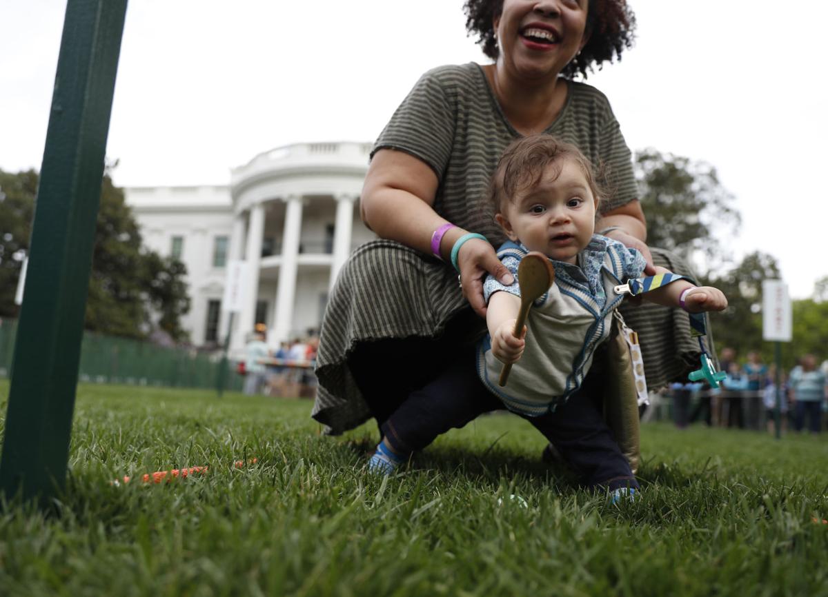 APTOPIX Trump Easter Egg Roll