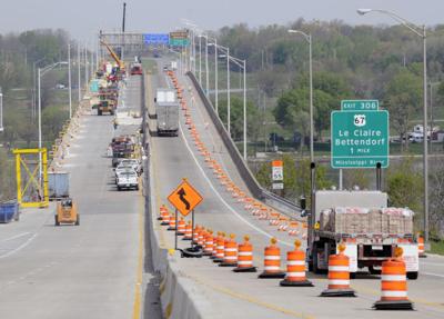 Interstate 80 Mississippi River bridge closures expected to start Monday