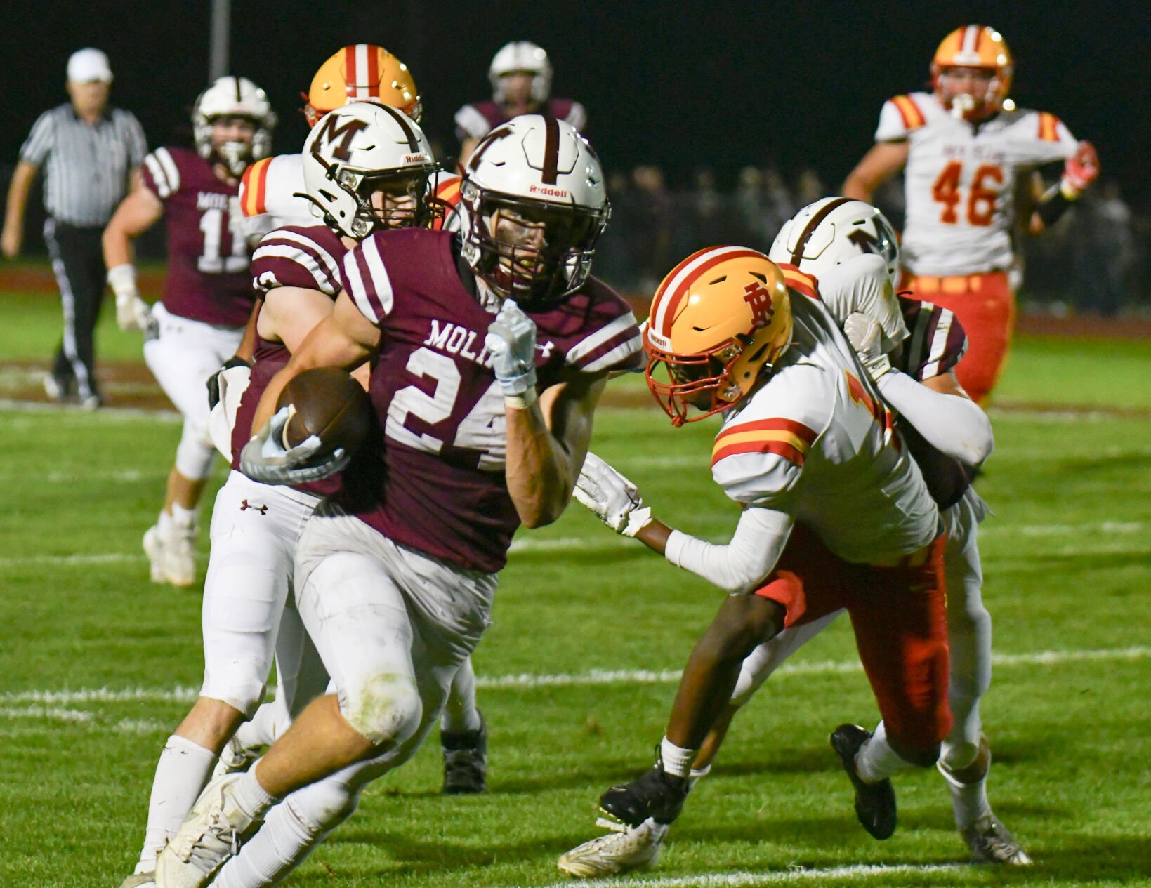 Moline dominates Rock Island with a 28-10 victory
