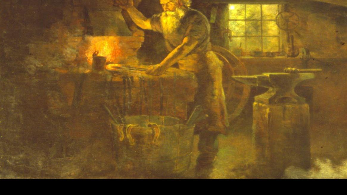 Blacksmith Painting Cries Out To Be Seen Alma Gaul Qctimes Com