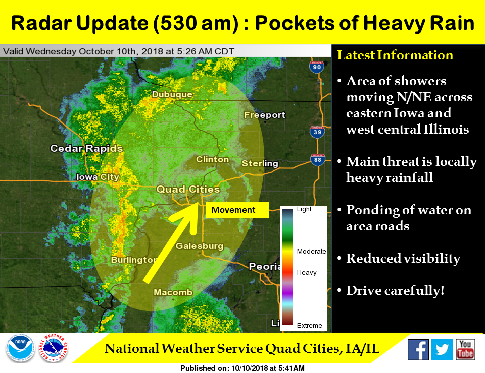National Weather Service issues flash flood warning for parts of Quad