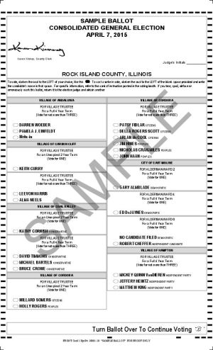 Voters head to polls today in Rock Island County