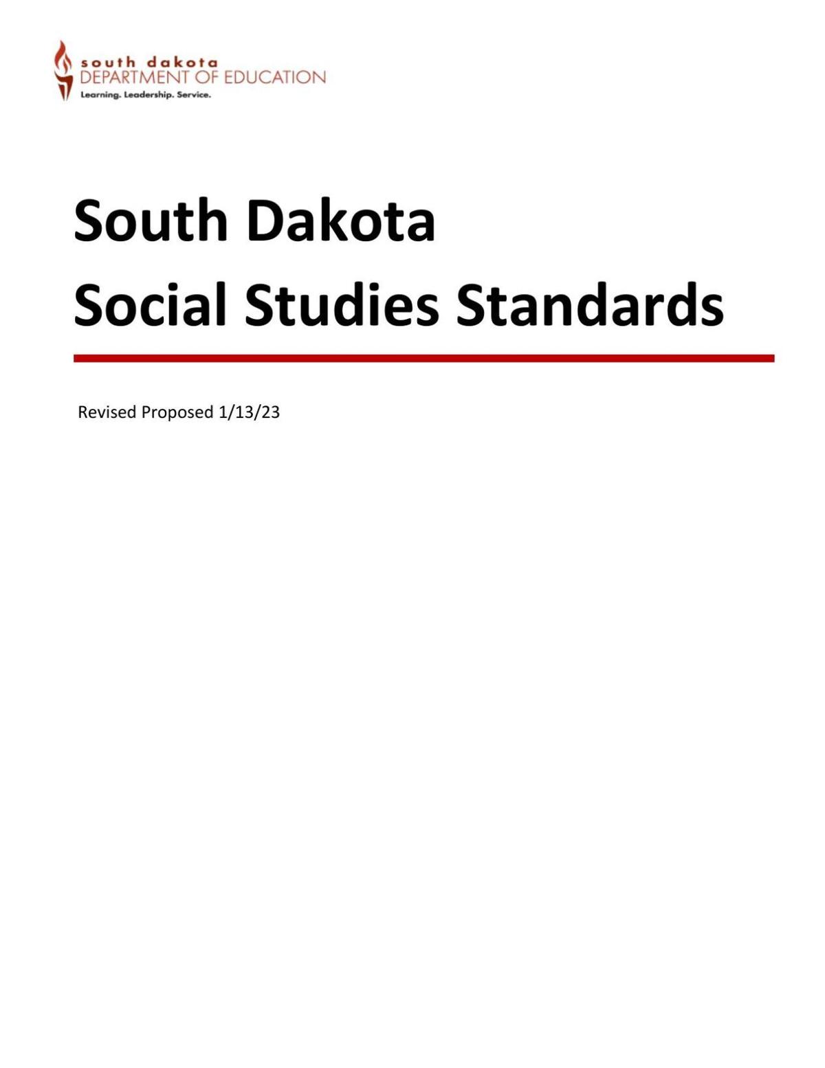 Proposed social studies standards