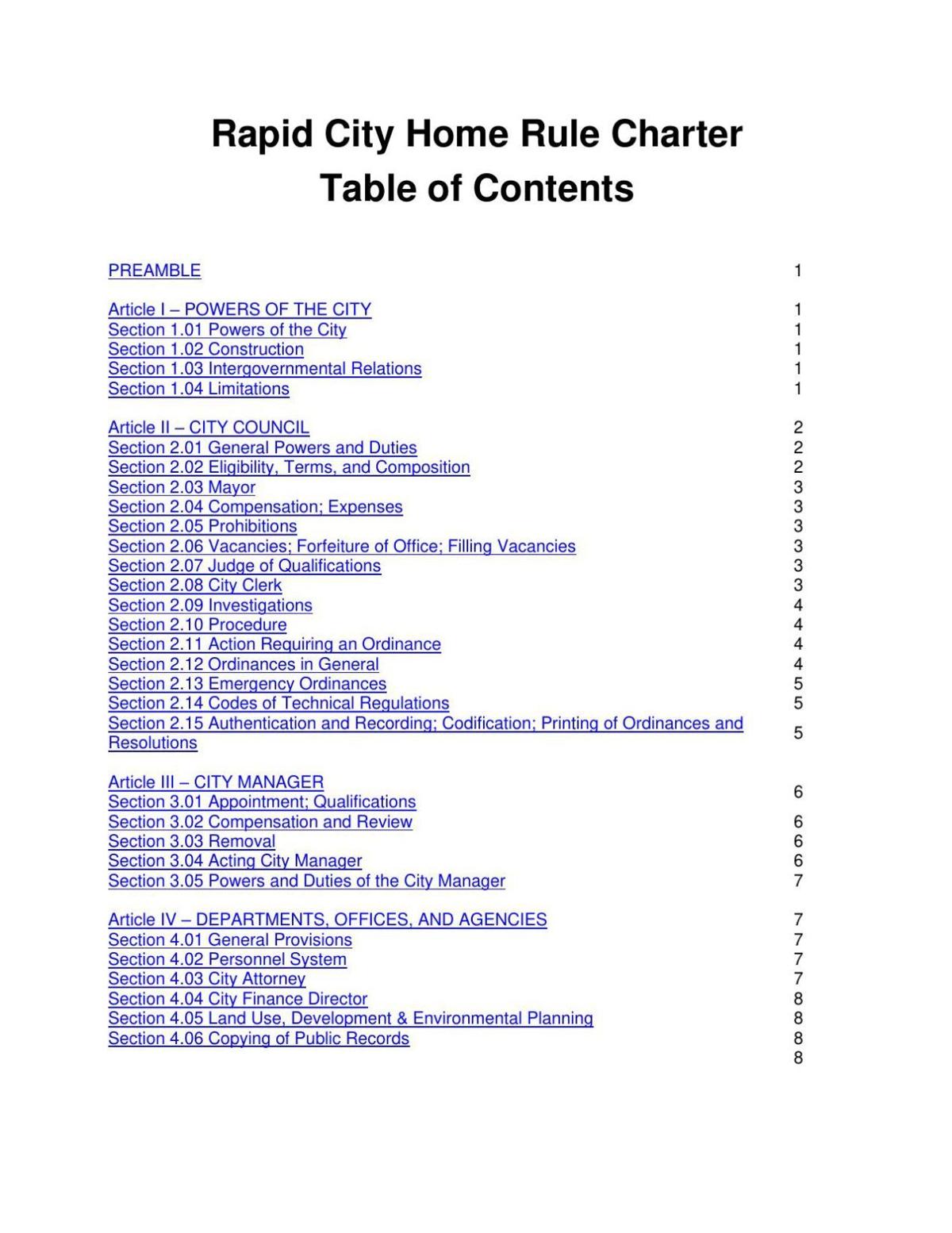 Home rule charter committee city manager, seven member council