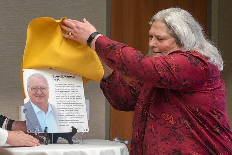 Linda Rausch Mines dedicates Scott Rausch Avionics Lab