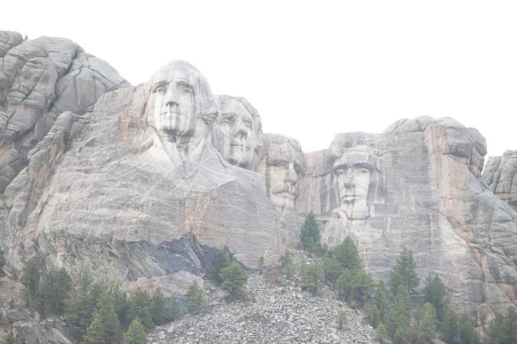 Raining Mount Rushmore 1