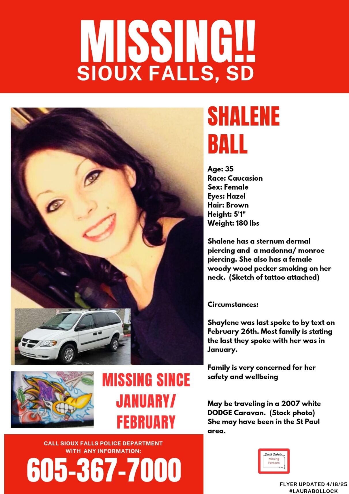 Shalene Ball of Sioux Falls found safe in Minnesota