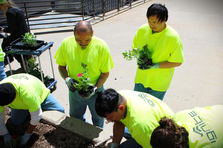 Pennington County Jail gardening 4
