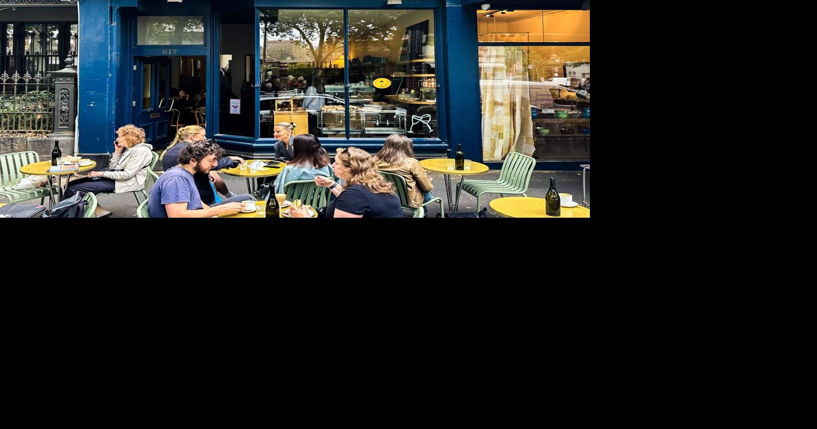 The sidewalk crowd at Florian restaurant located in Melbourne’s inner suburb of Carlton North.