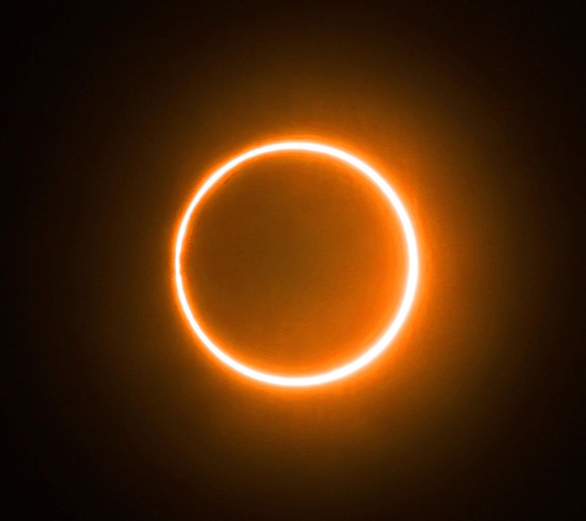 'Ring of fire' solar eclipse lights up the sky