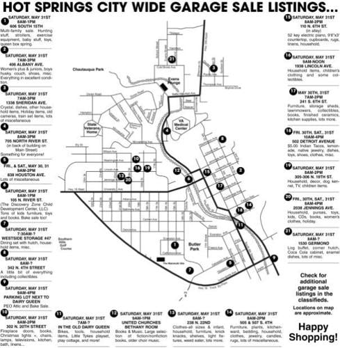 City Wide Rummage Sale Map