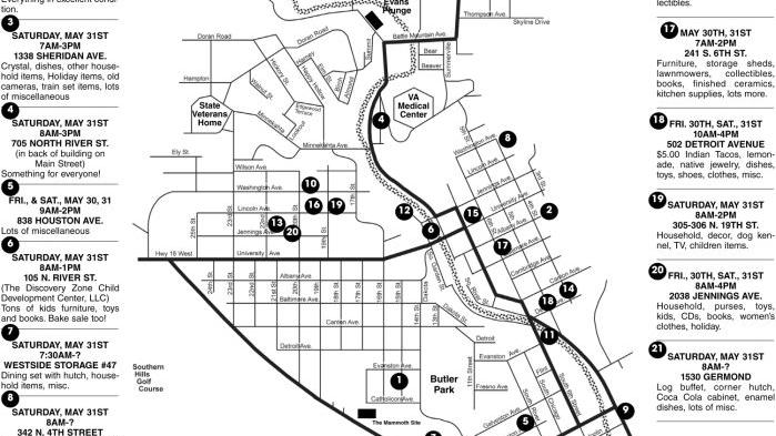 City Wide Rummage Sale Map | Hot Springs | rapidcityjournal.com