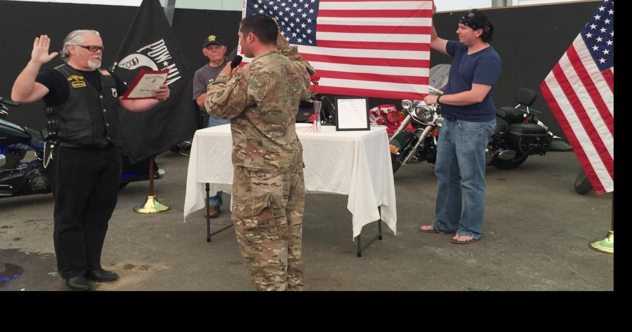 Army soldier re-enlists for final tour while at Sturgis rally