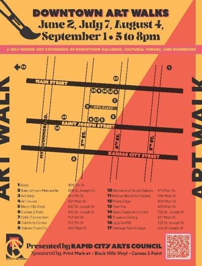 Downtown Art Walk map