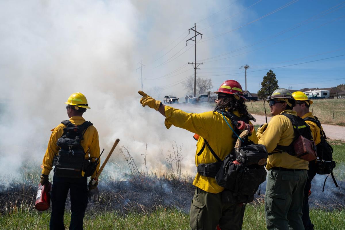 PHOTOS: Rapid City Fire conducts controlled burn at Vickie Powers Park