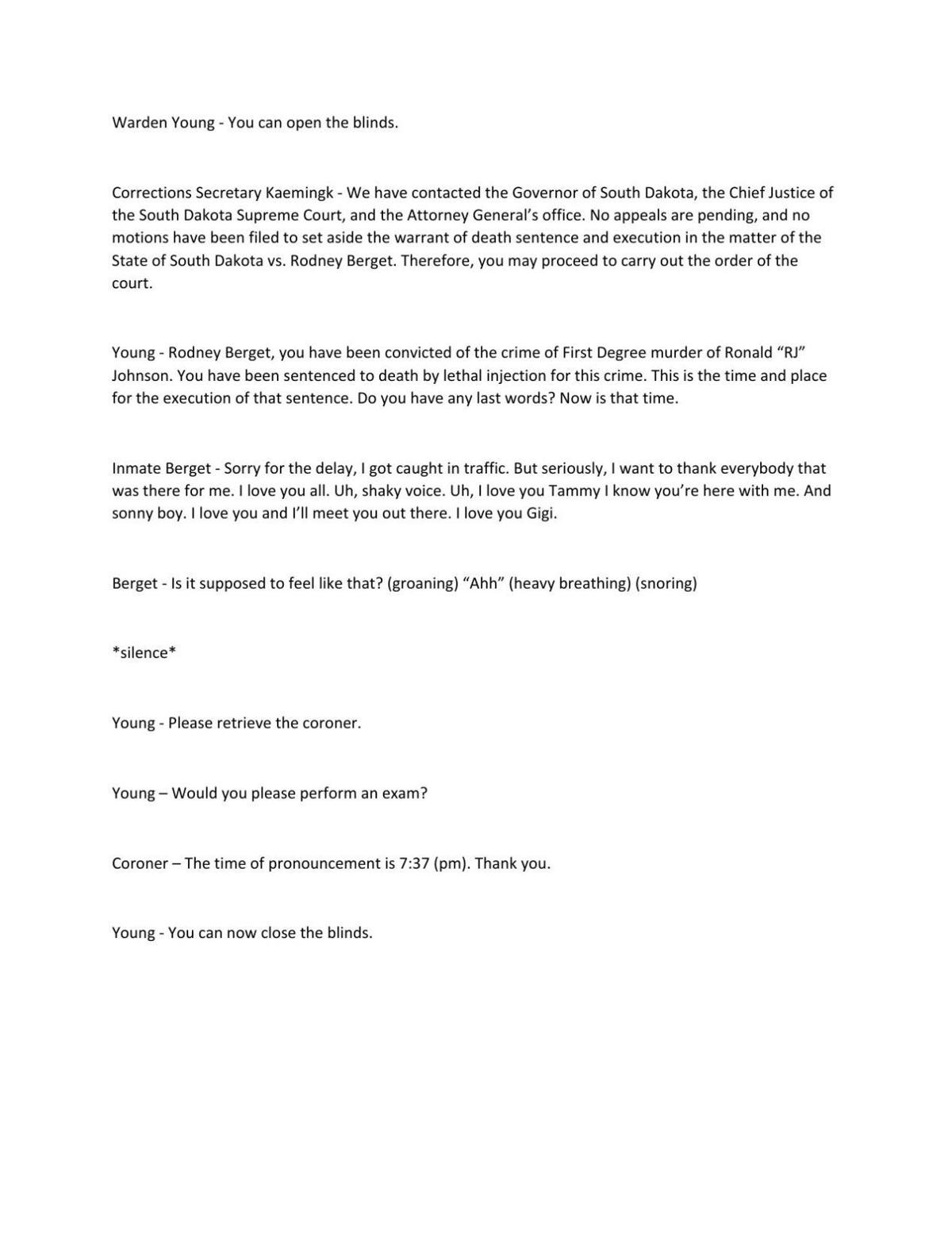Rodney Berget Execution Transcript Rapidcityjournal Com If you're a seller, fulfillment by amazon can help you grow your business. rodney berget execution transcript