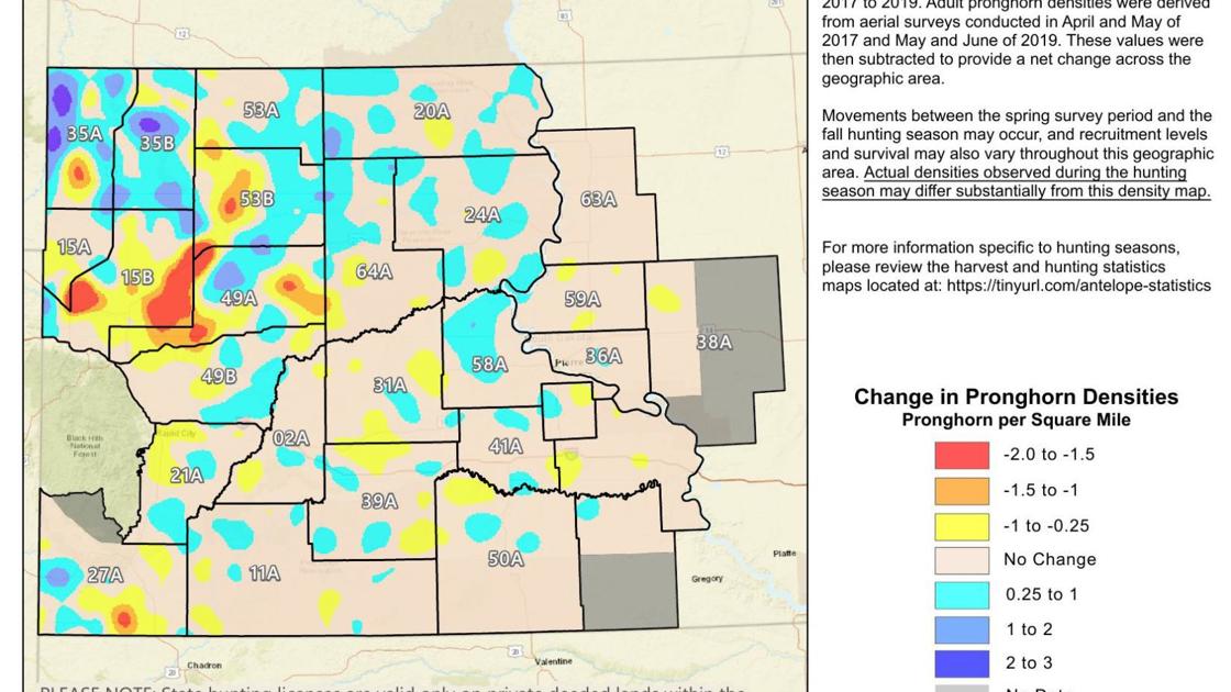 Pronghorn Antelope Density Map Rapidcityjournal Com Pronghorn Antelope Population Map 2022