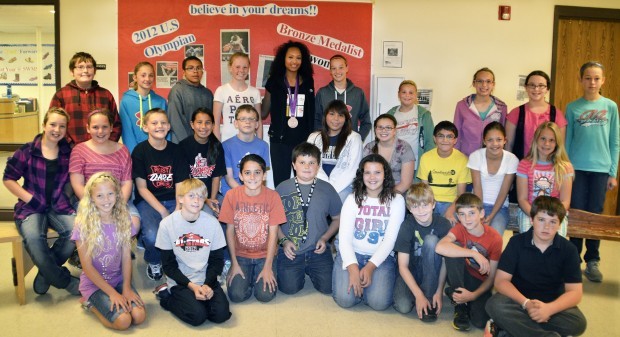 Paige McPherson visits Sturgis Williams Middle School