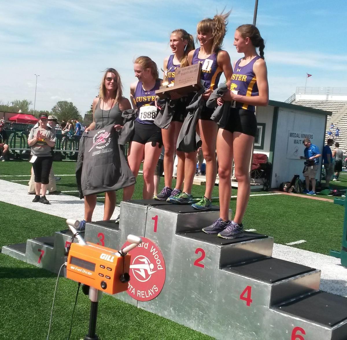 High school track Custer team has record Dakota Relays kind of day