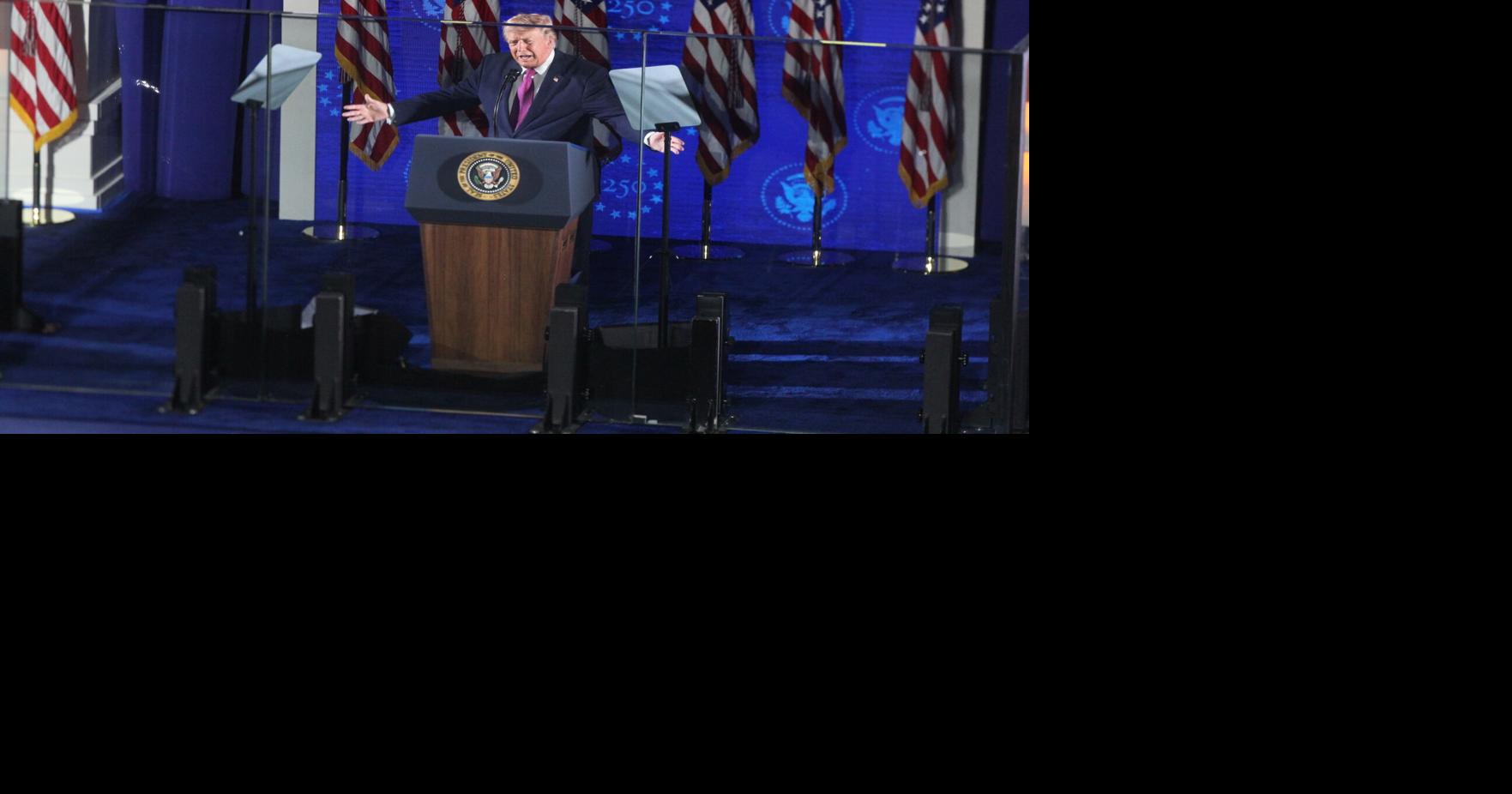 Coverage of the Mount Rushmore fireworks and President Trump's visit