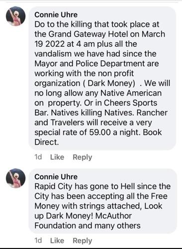 Connie Uhre Facebook comment