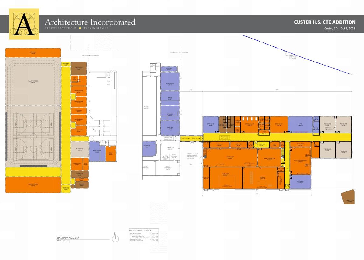 Custer School Expansion - Option 2.8